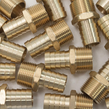 LTWFITTING Brass Barb Fitting Coupler/Connector 3/4-Inch Hose ID x 3/4-Inch Male NPT Gas(Pack of 100)